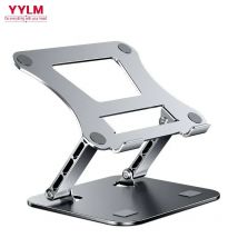 Soporte para tableta y teléfono, tableta ajustable de aleación de aluminio para ordenador portátil de hasta 17 ", soporte plegable portátil, soporte de refrigeración