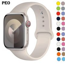 Silikonowy pasek do Apple Watch 44mm 45mm 40mm 41mm 42-46mm 49mm sportowa bransoletka iWatch serii 11-10-9-8 7 6 5 4 SE-Ultra 2/3