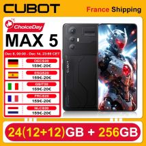 Cubot Max 5 Smartphone 5G 24(12+12)GB + 256GB MTK8200 144Hz 100MP Cámara 5100mAh 33W NFC Huella digital Doble Sim GPS