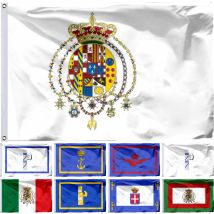 Italy Unification And Kingdom Flag IT Minister Crown Prince 21x14cm 3X5FT 90X150CM Kingdom Two Sicilies Banner 40X60CM