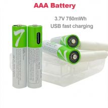1,5 V AAA 750 mWh wiederaufladbare Lithium-Batterie, schnelles Aufladen für MP3-Fernbedienung, Taschenlampe, Wecker + Typ-C-Kabel