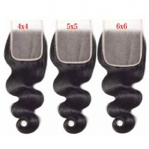 4x4 5x5 Body Wave Closure 6x6 Human Hair Lace Frontal Closure For Women Hair Extensions Swiss Lace  Brazilian Human Hair