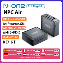 N-one AMD Ryzen 7 5825U/5800U Mini PC 16 GB DDR4 512 GB SSD Micro computer desktop Dual-Band WiFi 6, Bluetooth 5.2 per casa/ufficio