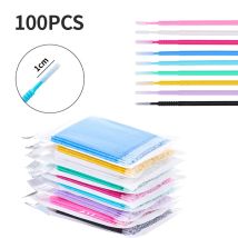 100 pz Microbrush Pennello per Estensione Ciglia Colla per Ciglia Pulizia Pennelli per Trucco Estensione Ciglia Forniture Accessori Micro Spazzole
