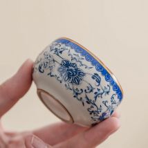 Chinesischer Stil Ru Ofen Meditation Teetasse Keramik Blue Master Teetasse Chinesischer Stil Emaille Hochwertige Teetassen