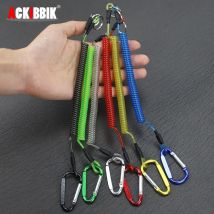 Ackibbik Angel-Lanyard, einziehbares Stahldraht, gewickeltes Lanyard, robustes Kajak-Werkzeug, Lanyards, Boots-Angelzubehör