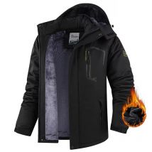 Männer Fleece Futter Verdickt Skifahren Parka Outdoor Männer Berg Winddicht Mit Kapuze Jacken Mode Männlichen Sport Samt Casual Mäntel
