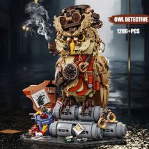 MOC 1286 stücke Detektiv Eule Bausteine Set DIY Montage Private Detektiv Eulen Modell Bricks Kit Spielzeug Für Kinder Jungen geschenke