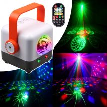 2IN1 Ricaricabile Sfera Magica RGB LED DJ Luce Festa Disco Proiettore Laser 60 Modelli Danza KTV Compleanno Lampada Effetto Scenico R16N7
