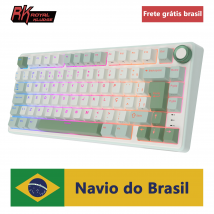 Royal Kludge RK R75 Guarnizione tastiera meccanica brasiliana Tastiera da gioco cablata Hot-swap 80 tasti RGB retroilluminato MDA PBT Copritasti