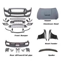Bodykit für Ford Mustang 2015–2017, modifiziertes GT350 GT350R vorne und hinten Stoßstange, Motorabdeckung, Kotflügel, Heckflügel, Autozubehör