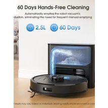Lubluelu L20Max Self-Emptying 3-in-1 Robot Vacuum Mop - 6000Pa Suction LiDAR Navigation Large Dust Bag Hands-Free 120min Runtime