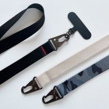 Phone Lanyard Neck Strap, Black Anti-Drop Security Rope Compatible with Phone Case & Camera, Hands Free Wrist Strap