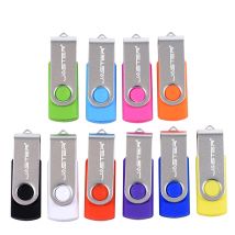 JASTER Obrotowy kolorowy pendrive USB 2.0 128GB Kreatywny prezent Pamięć 64GB Srebrny klips Pen Drive 32GB U Disk 16GB 8GB