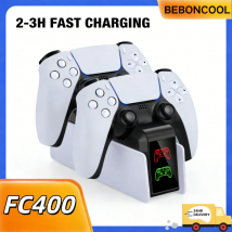 BEBONCOOL Controller Charging Station For PlayStation 5 Dual Fast Charger LED Indicator Charging Stand For PS5 Gamepad