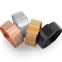 Milanese Strap for DW Watch Band 18mm 20mm 22mm Universal Stainless Steel Mesh Bracelet Fold Buckle Silver Black Rose Gold Belt