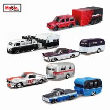 1:64 Volkswagen Van Samba Alameda Anhänger Modell Simulationsauto Legierungsspielzeugauto Männliche Sammlerstücke Geschenk