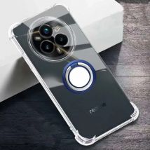 Per Realme 14 Pro Plus 14pro 5G Custodia con anello magnetico Custodia morbida in silicone trasparente per airbag Custodia per Realme 14 5G 14Pro +