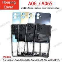 A06 A065 Für Samsung Galaxy A06 A065 Batterie Fall Gehäuse Chassis Mittleren Rahmen Zurück Abdeckung + Kamera Objektiv Seite taste Reparatur teile