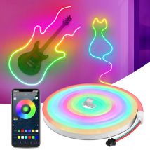 24V Neon Seil Licht Bluetooth App Steuerung dimmbar rgbic LED-Streifen Lichter wasserdicht Neonband für TV-Raum Wand Hintergrund beleuchtung Dekor