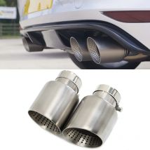 1 Stücke Matte Edelstahl Auto Auspuff Spitze System Rohr Universal Auspuff Spitze Für VW GTI MK7 Golf7 Düse 60 MM 63mm Schalldämpfer Spitze