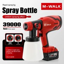 800ML Cordless Electric Spray Gun Powerful Paint gun Sprayer Auto Furniture Steel Coating Airbrush For Milwaukee 18V Battery Pin