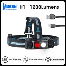 WUBEN H1 PRO Rechargeable Headlight 1200 High Lumen Ultra Bright 11 Modes Waterproof Lamp  For Fishing Camping Hunting Running