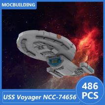 Uss voyager NCC-74656 modell moc bausteine diy montieren ziegel raum pädagogische kreative sammlung weihnachts spielzeug geschenke 486pcs