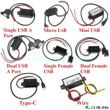 12V to 5V 3A 15W DC DC Step Down Buck Converter Power Supply Module Type-C Adapter Male Female Micro USB Mini USB for Car CE