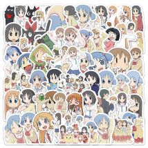 10/30/60pcs Nichijou Anime Stickers Kawaii Girls Aioi Yuuko Sticker Laptop Notebook Luggage Wall My Ordinary Life Cartoon Decal