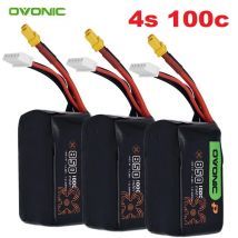 Batería Lipo de 100c, 4s, 850mAh, 14,8 V, con XT30/XT60, para helicóptero RC, cuadricóptero, piezas de Dron de carreras FPV, batería recargable 4S