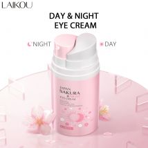 LAIKOU Sakura Eye Cream Dark Circles Anti Eye Bags Day and Night Moisturizing Eye Serum Refreshing Firming Eyes Skin Care 20g