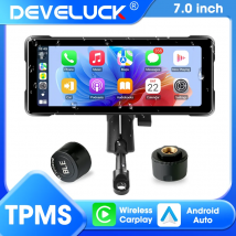 7-Zoll-Wireless CarPlay Motorrad Android Auto GPS für Moto Navigation Tragbares digitales Motorrad-Armaturenbrett BT-Display