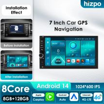 Android 14 2 Din Autoradio Lettore Video Multimediale Universale Auto Stereo GPS MAP per Volkswagen Nissan Hyundai Kia Toyota CR-V