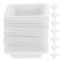 100 Pcs Plastic Weighing Dish Measuring Trays Laboratory Equipment Powder Liquid Sample Plate Chemistry Boats Disposable Petri