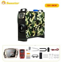 Grzejnik diesla 8kW 12V All-In-One z wyświetlaczem LCD, pilotem, szybkie nagrzewanie, grzejnik nocny do garażu, domu, kampera