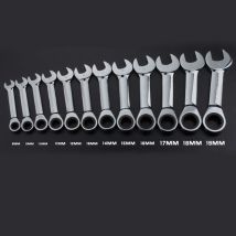 Chiave a cricchetto con manico corto da 8-19 mm Chiavi combinate CR-V Chiave ad apertura rapida Strumenti di riparazione automatica 1 pz