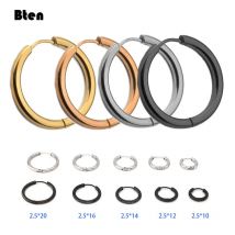 2 Teil/satz Edelstahl Kleine Creolen für Frauen Männer Gold Schwarz Kreis Dicken Ohr Ring Huggie Ohrringe Hoop Piercing 2020