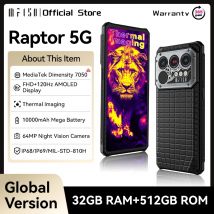 IIIF150 Raptor 5G Telefono robusto Display AMOLED da 6,78 pollici 120Hz 10000mAh 65W 16GB + 512GB 50MP Fotocamera NFC Android 14 Smartphone