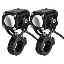 Motorcycle LED Lights Universal Motos Dual Color Spotlights 360 Degree Adjustment Auxiliary Fog Light Motorcycle Accessory