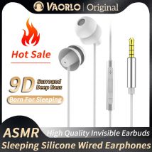 High Quality ASMR Sleeping Earphones Stereo HIFI Heavy Bass Silicone Headsets 3.5MM AUX/Type-C In-Ear Wired Invisible Earbuds