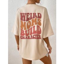 Weird Moms Build Charakter T-Shirts Weibliche Straße Casual T-Shirt Hip Hop All-Match T-Shirt Kleidung Sommer Atmungsaktive Kurzarm