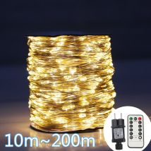 50M/120M LED Lichterketten Silber Draht Lichterkette Weihnachten Girlande Für Outdoor Straße Terrasse Baum Garten camping Party Decor
