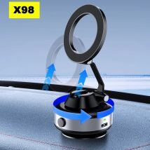 Universelle elektrische Vakuum-Magnethalterung, Autotelefonhalter, Anti-Shake-Telefonhalter für iPhone 16, 15, 14, 13, 12, 11, XR Samsung