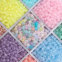 3x6mm10G/Beutel Inländische Super Ausgezeichnete Glas Reis Perlen Nachahmung Jade Abacus Perlen Einzigartige Verstreute Perlen Handgemachte DIY Schmuck B