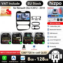 Radio con GPS para coche, reproductor Multimedia con Android, 2 Din, Navi, 4G, para Renault Clio 4, 2012, 2013, 2014, 2015, 2016