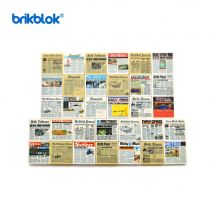 Maßgeschneiderte gedruckte Fliesen Zeitung Ziegel Set 8 Teile/los DIY MOC Bausteine Konstruktionsspielzeug
