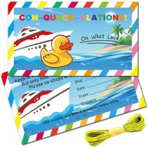 50Pcs You've Been Ducked Cards Cruising Rubber Duck Tag Cruise Duck Tags Card Yacht Ducking DIY Jeep Duck Card with Hole