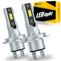 AILEO 2Pcs H7 Led Lights CSP Headlight Bulb For Car 6500K 18000Lm 80W White Day Running Automobile Lamp High Quality Plug&Play