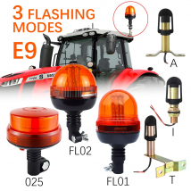 JALN7 Faro LED Segnale di Avvertimento Luce Trattore Ambra per j-Deer Rotante Flash Strobe Lampada Foresta con Staffa Base Palo